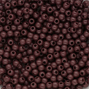 DQ Perles acryliques 4 mm brillant Marron fonc&eacute;