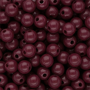 DQ Perles acryliques 8 mm brillant Rouge acajou
