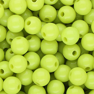 DQ Perles acryliques 10 mm brillant Vert lime