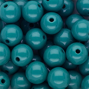 DQ Perles acryliques 12 mm brillant Turquoise
