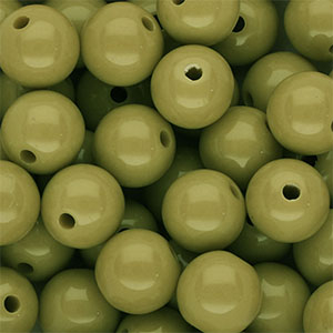 DQ Perles acryliques 12 mm brillant Vert olive