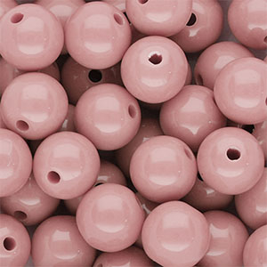 DQ Perles acryliques 12 mm brillant Rose vintage
