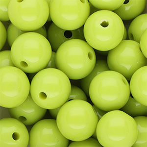 DQ Perles acryliques 14 mm brillant Vert lime