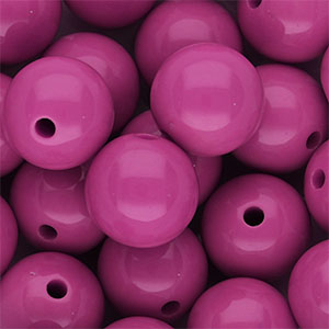 DQ Perles acryliques 16 mm brillant Magenta