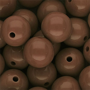 DQ Perles acryliques 16 mm brillant Marron