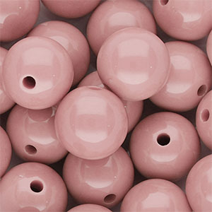 DQ Perles acryliques 16 mm brillant Rose vintage