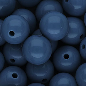 DQ Perles acryliques 16 mm brillant Bleu sarcelle