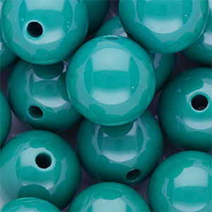 DQ Perles acryliques 18 mm brillant Turquoise