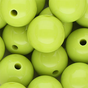 DQ Perles acryliques 18 mm brillant Vert lime