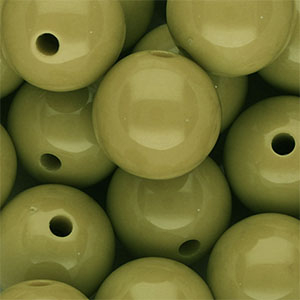 DQ Perles acryliques 18 mm brillant Vert olive