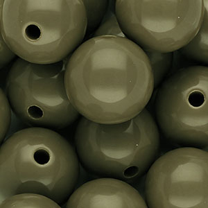 DQ Perles acryliques 18 mm brillant Vert arm&eacute;e