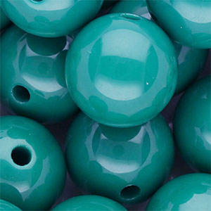 DQ Perles acryliques 20 mm brillant Turquoise