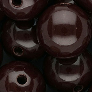 DQ Perles acryliques 25 mm brillant Marron fonc&eacute;