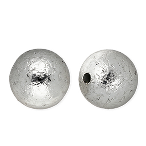 Perles acryliques 16 mm rond Argent&eacute;