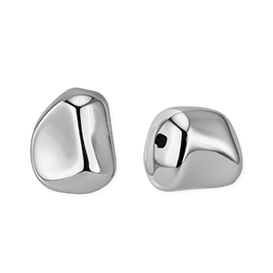Perles acryliques nugget Argent&eacute;