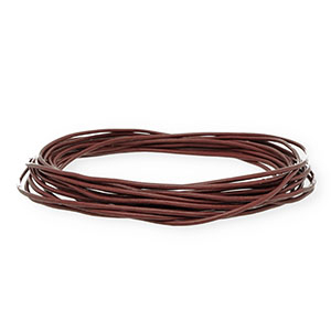 Cuir rond&nbsp;1,5&nbsp;mm Marron fonc&eacute;