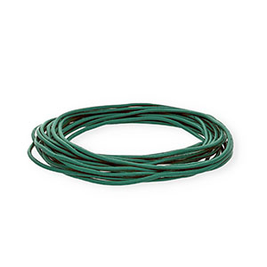 Cuir rond&nbsp;2&nbsp;mm Vert sarcelle fonc&eacute;