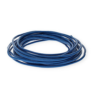 Cuir rond&nbsp;3&nbsp;mm Bleu fonc&eacute;