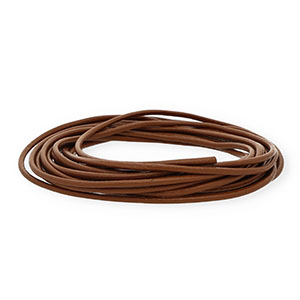 Cuir rond&nbsp;3&nbsp;mm Marron fonc&eacute;