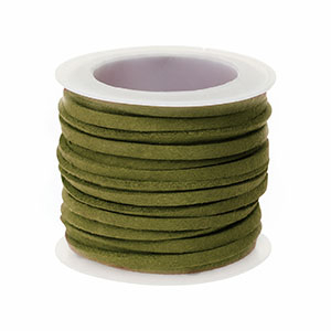 Simili daim plat 3&nbsp;mm Verte olive