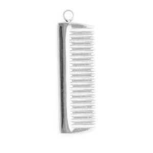 Breloques en acier Inox peigne Argent&eacute;