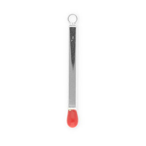 Breloques en acier Inox allumette Argent&eacute;-rouge