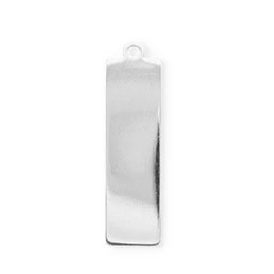 Breloques en acier Inox rectangle Argent&eacute;