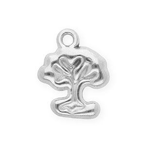 Breloques en acier Inox arbre Argent&eacute;