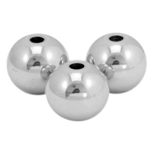 Perles en acier inox 4mm argent&eacute; (inox)