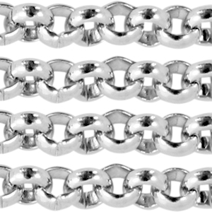Cha&icirc;ne maille jaseron en acier inox 2mm argent&eacute; (inox)