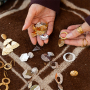 Inspiration avec les boucles d'oreilles et breloques en acier inoxydable 