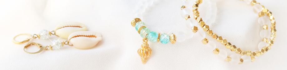 Perles en verre ovale