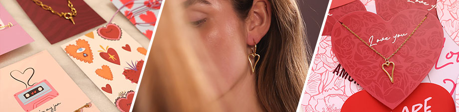 Cartes à bijoux et breloques cœur pour la St-Valentin Cartes à bijoux et breloques cœur pour la St-Valentin
