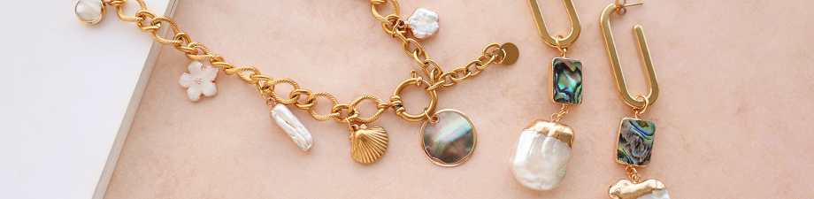 Nouveau ! Breloques et connecteurs en perles d'eau douce Nouveau ! Breloques et connecteurs en perles d'eau douce