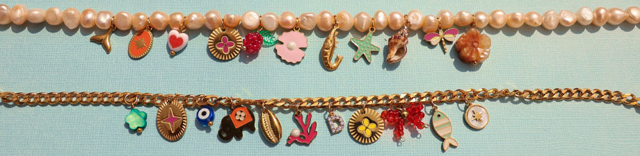 Nouvelles breloques en acier inoxydable avec émail Nouvelles breloques en acier inoxydable avec émail