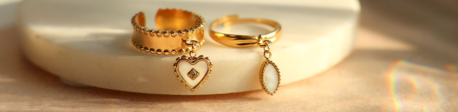 Nouveau ! Breloque nacr&eacute;e en acier inoxydable