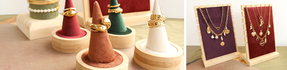 Nouveaux pr&eacute;sentoirs pour bagues, bracelets et colliers