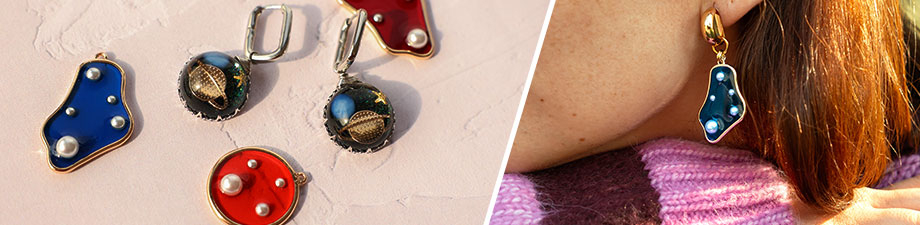 Oui, nouvelle collection &eacute;clatante de pendentifs