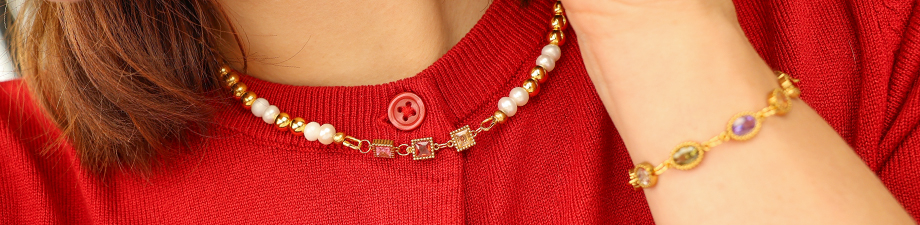 Waouh! Breloques en acier et et connecteur avec zirconium Waouh! Breloques en acier et et connecteur avec zirconium