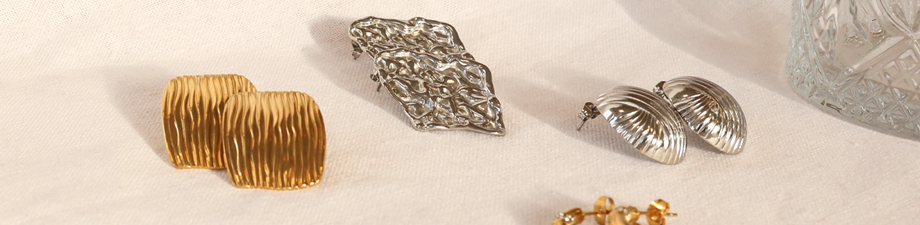 Boucle d'Oreille & Bracelet en acier inoxydable Boucle d'Oreille & Bracelet en acier inoxydable