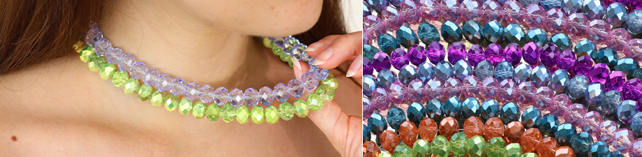 Magnifique collection de perles à facettes Magnifique collection de perles à facettes